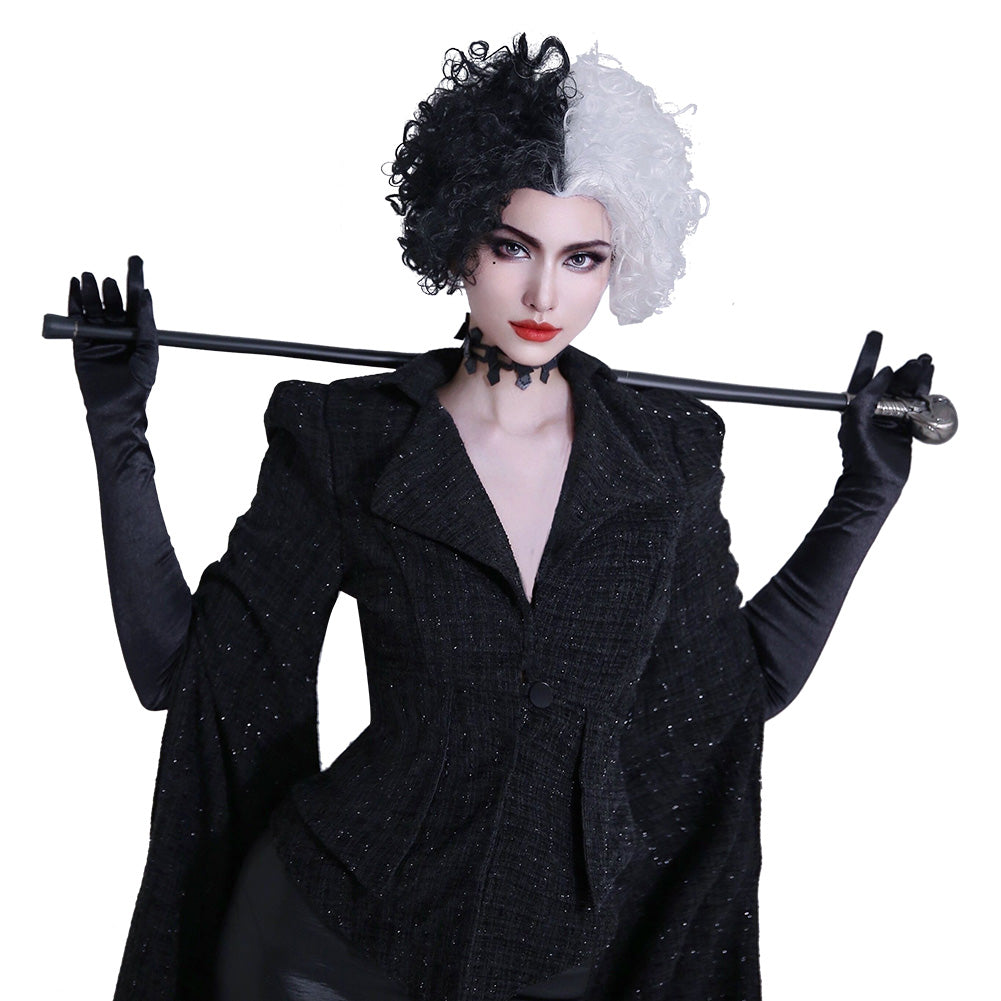 Cruella De Vil Cosplay Costume Coat Outfit Suit