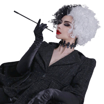 Cruella De Vil Cosplay Costume Coat Outfit Suit