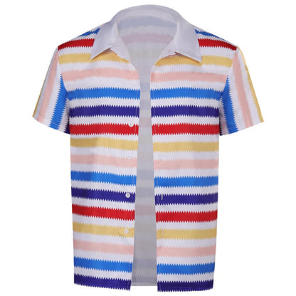 1964 Allan Rainbow Striped Shirt Cosplay Costume 3XL