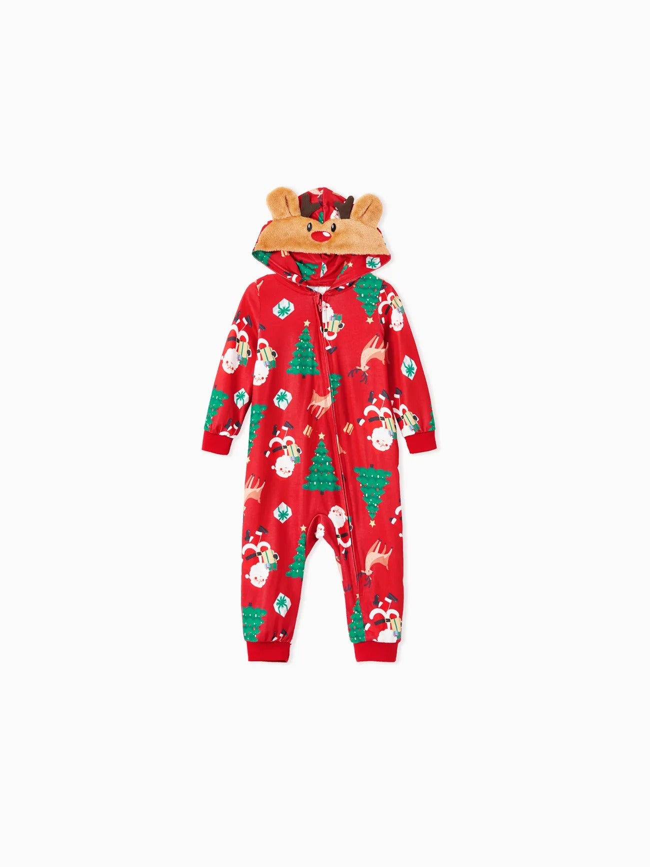 3D Reindeer Hooded Christmas Family Pajama Set Baby