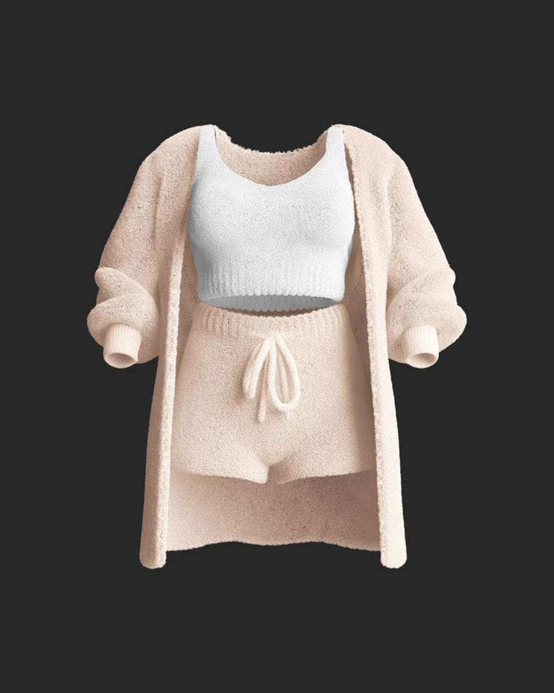 Cozy Knit Set Beige