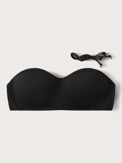 Bra With Adjustable Strap Black