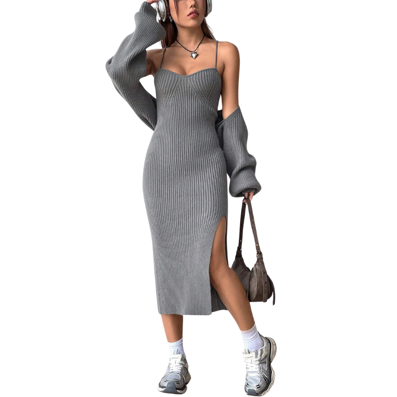 Cami Sweater Dress And Cardigan