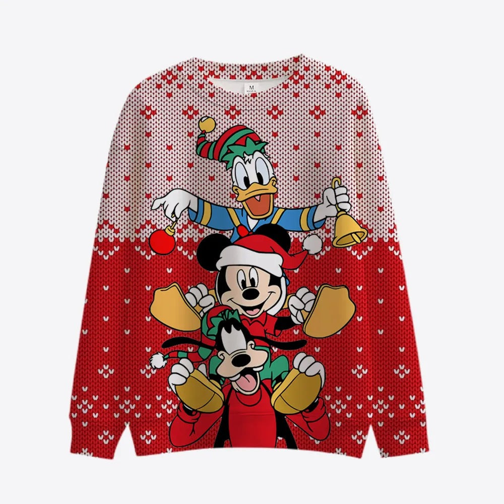 Cartoon Print Carnival Christmas Themed Pullover Style 5