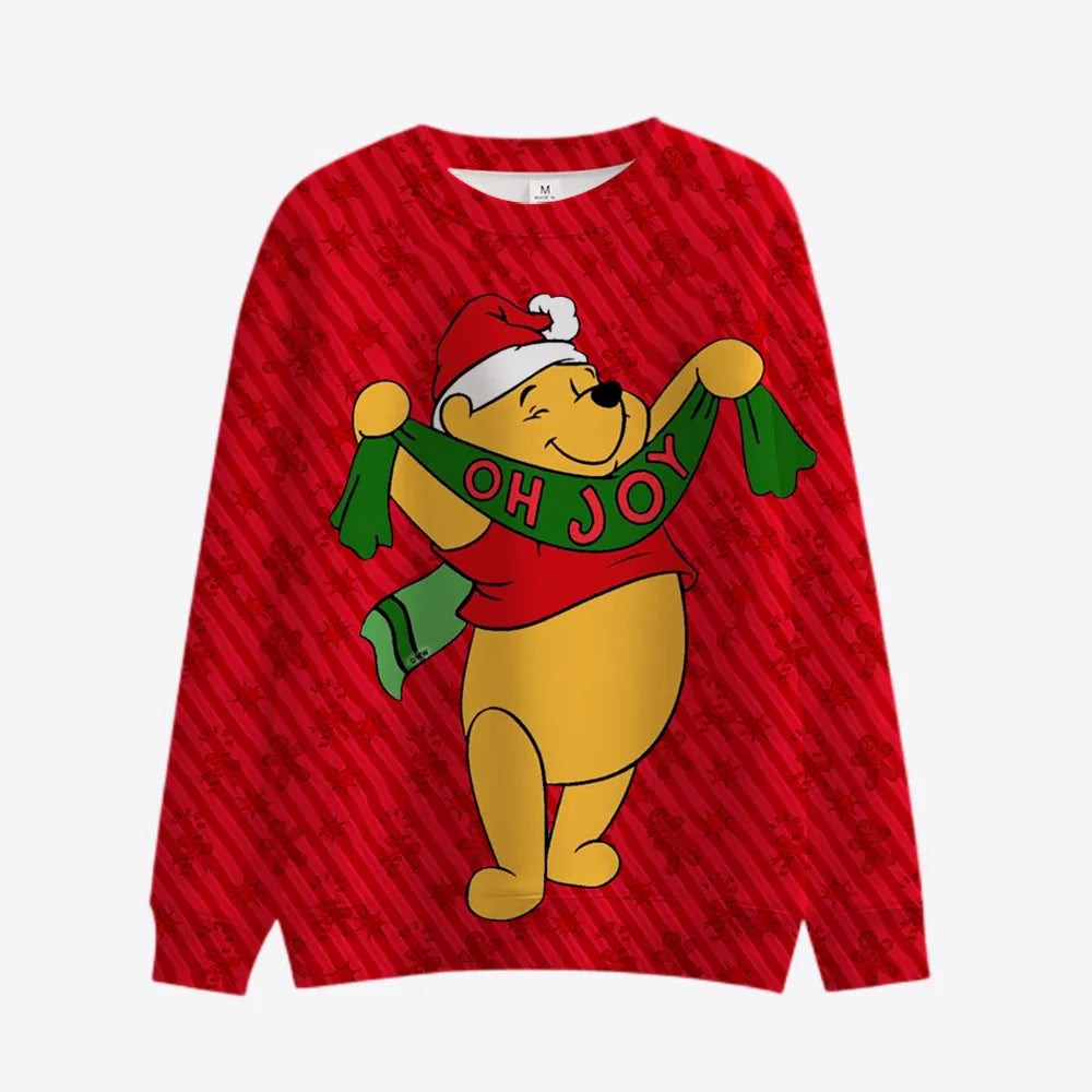 Carnival Christmas Themed Cartoon Print Pullover Style 1