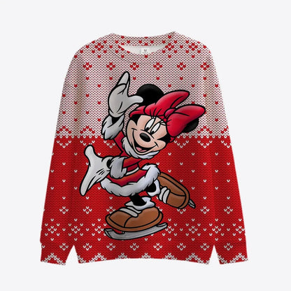 Cartoon Print Carnival Christmas Themed Pullover Style 1