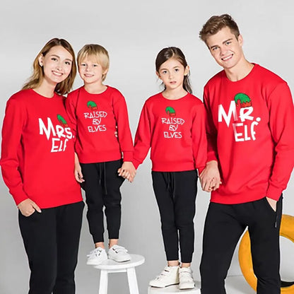 Christmas Themed Elegant Sweatshirts Red