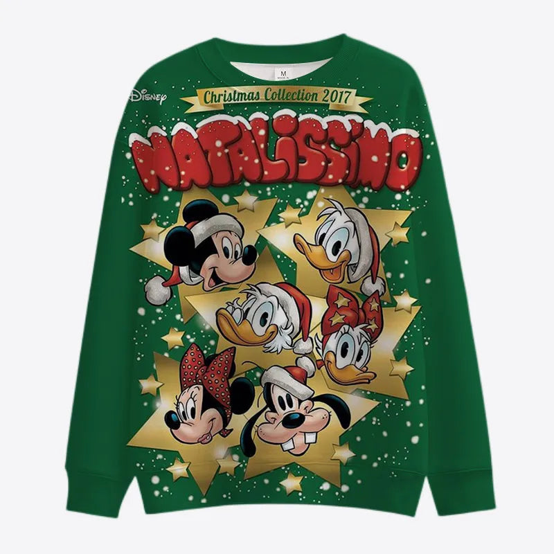 Christmas Pattern Minnie And Mickey Sweatshirt Style 4