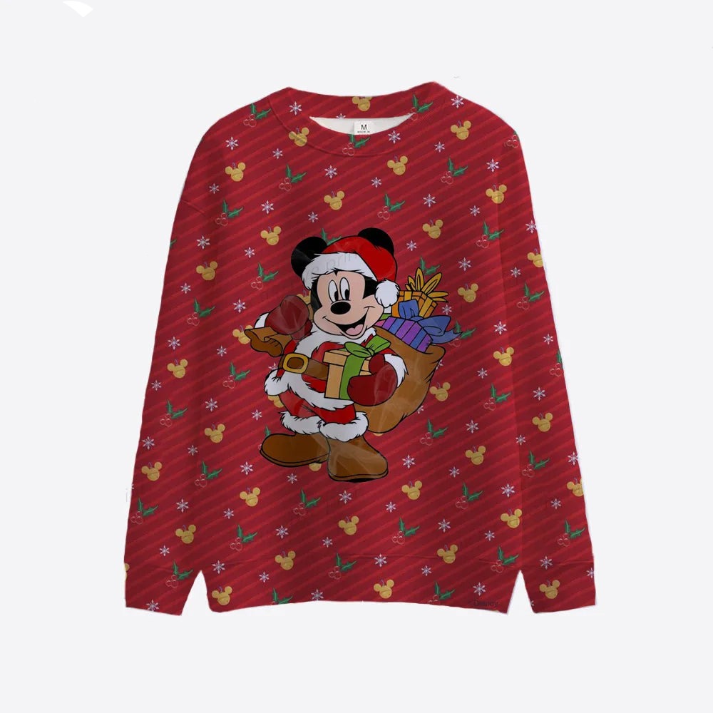 Christmas Themed Minnie And Mickey Sweatshirt Style 5