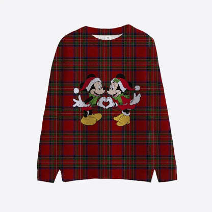 Christmas Themed Minnie And Mickey Sweatshirt Style 1