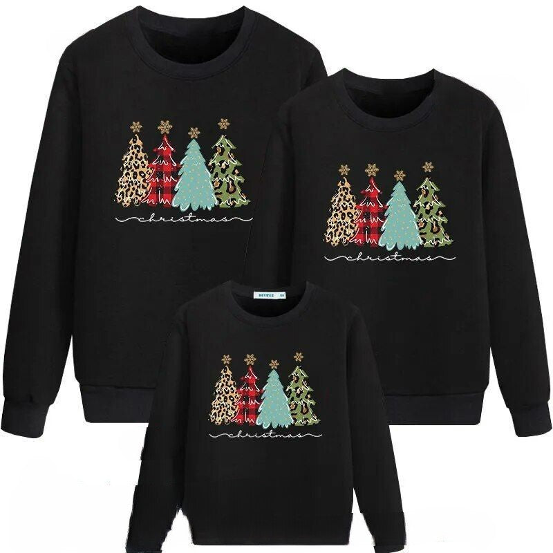 Festive Printed Sweatshirt Black