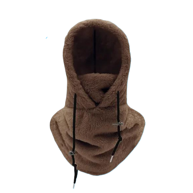 Cozy Fleece Winter Hood Brown