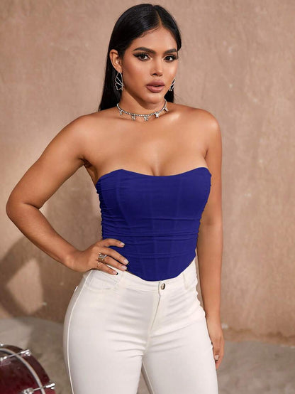 Curved Hem Shapewear Corset Top