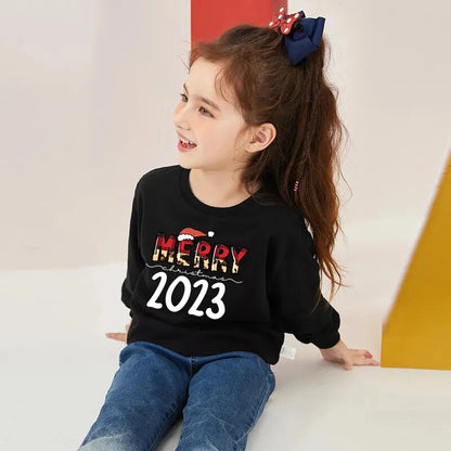 Elegant Merry Christmas Printed Sweatshirt