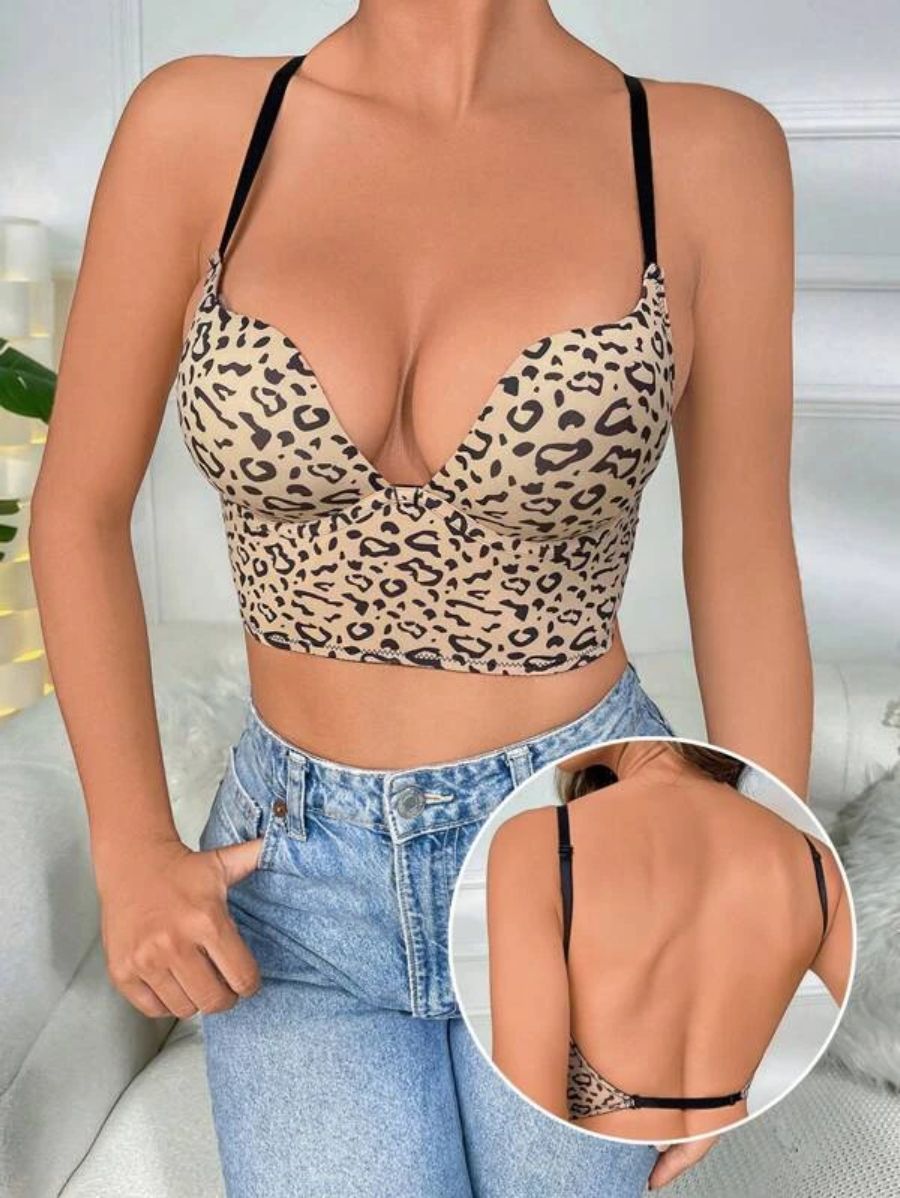 Leopard Design Underwire Bra