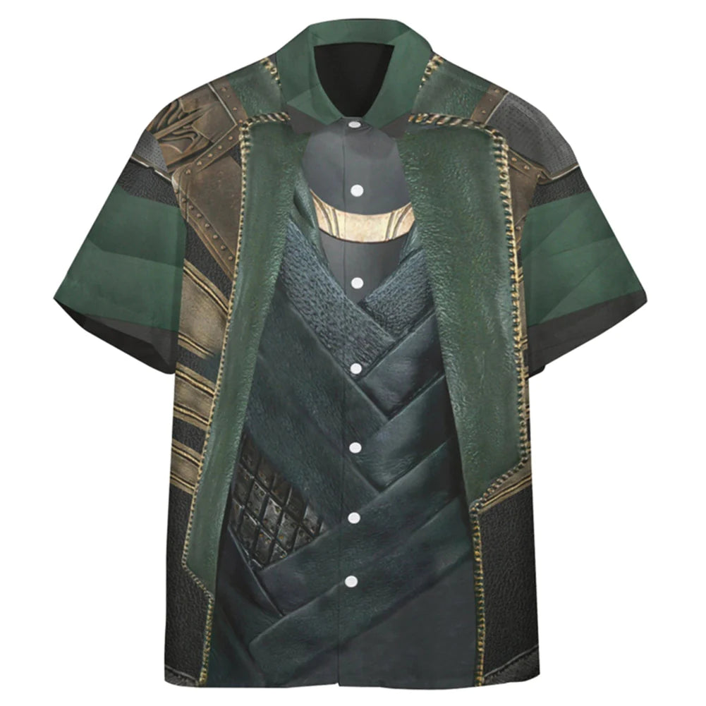 Loki Print Summer Short Sleeve Shirt XXL