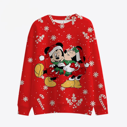 Long Sleeve Mickey Minnie Pattern Sweaters Style 4