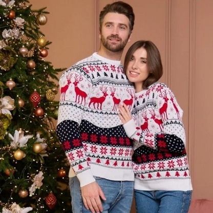 Long Sleeved Christmas Themed Couple Sweater Style 2