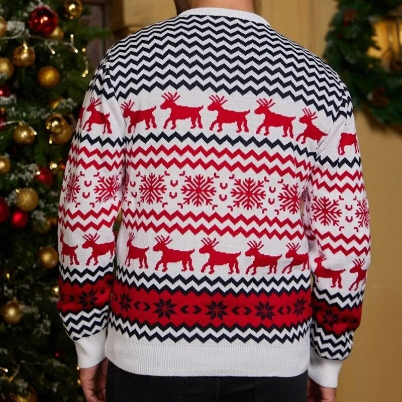 Long Sleeved Christmas Themed Couple Sweater