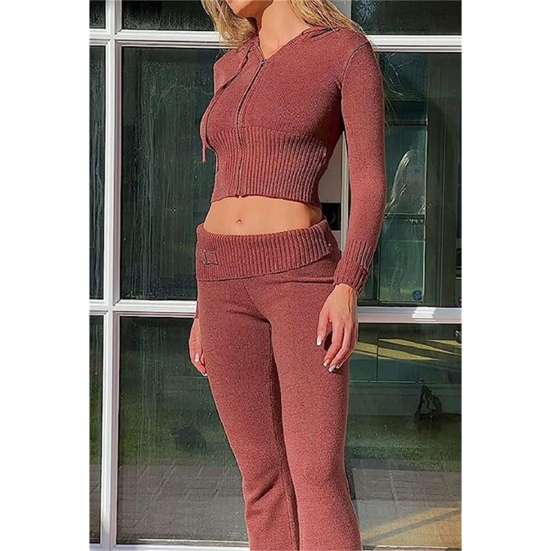 Lounge Knitted Set Brown