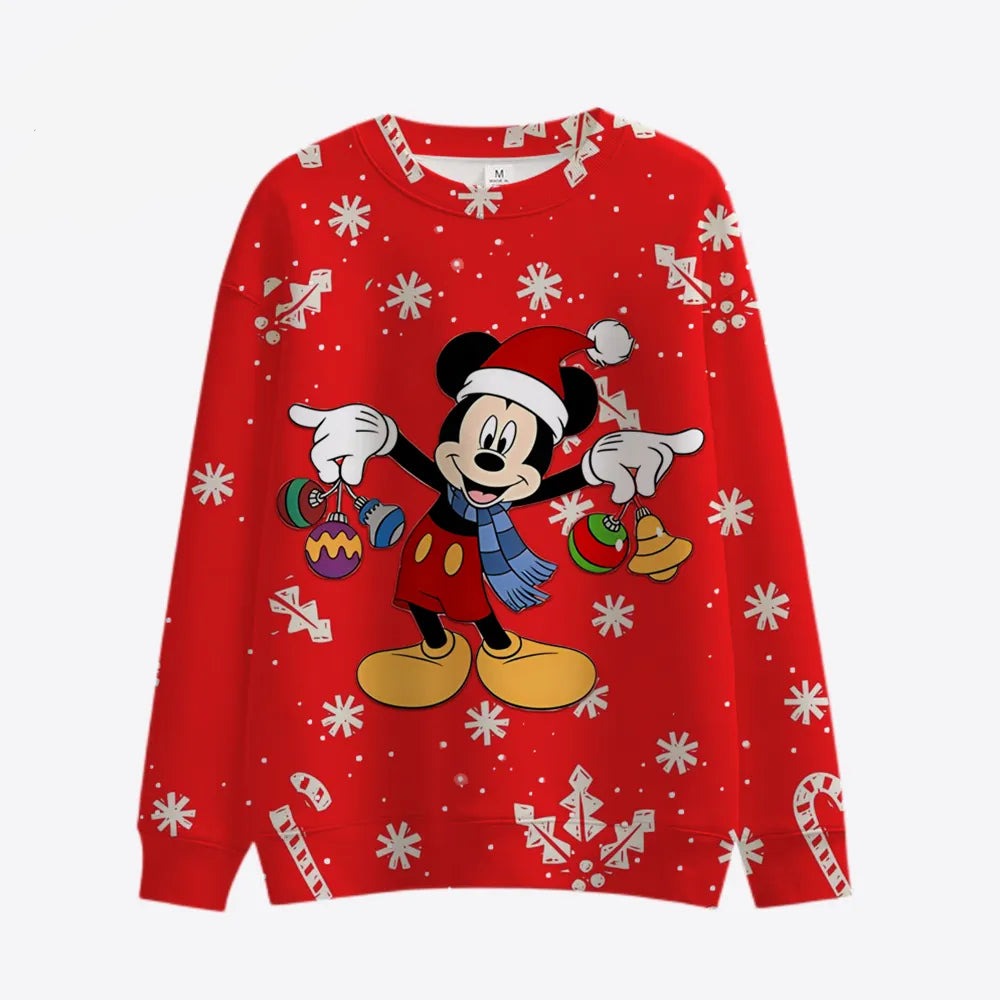 Mickey Patterned Long Sleeve Sweaters Style 4