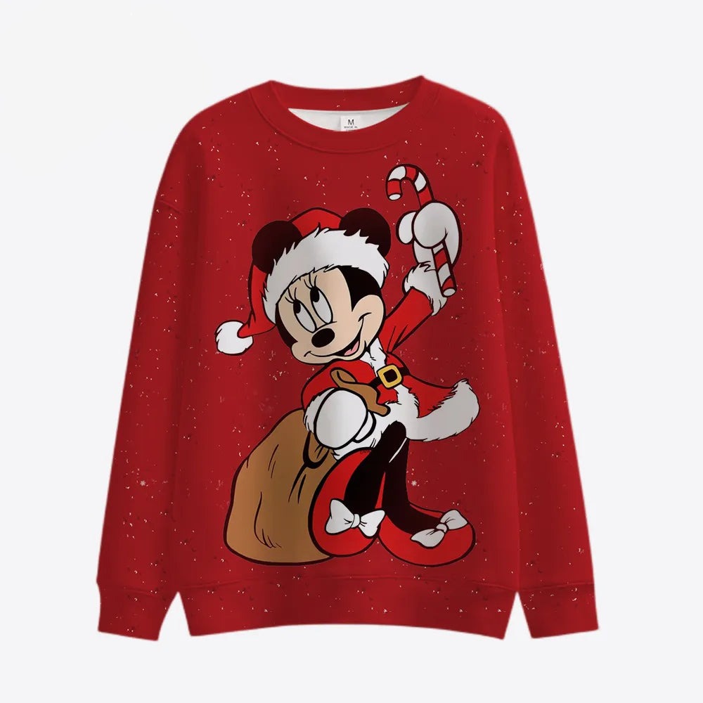 Mickey Patterned Long Sleeve Sweaters Style 5