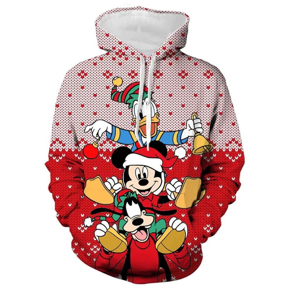 Mickey Minnie Printed Christmas Hoodies Style 1