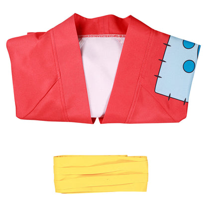 Wano Country Monkey D Luffy Kimono Cosplay Costume