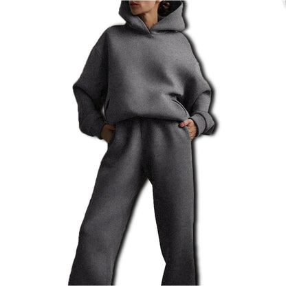 Oversized Hoodie And Pant Set Gray