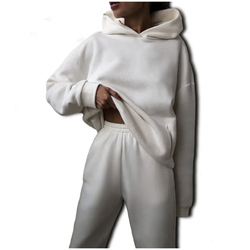 Oversized Hoodie And Pant Set White