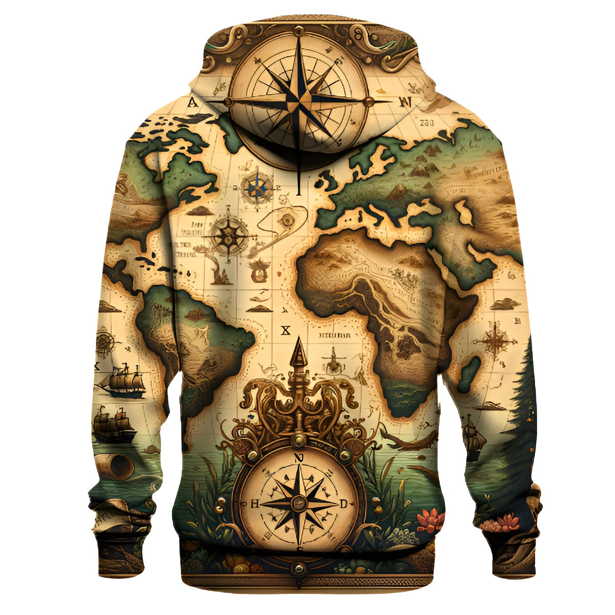 Vintage Adventure Map Hoodie