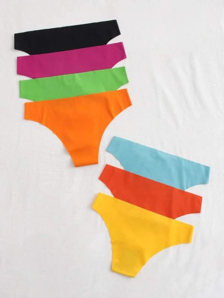 Pack Of 7 Plain No Show Casual Panty