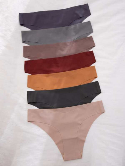 Pack Of 7 Plain Panty Set