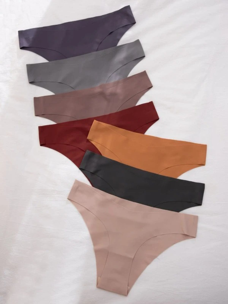 Pack Of 7 Plain Panty Set