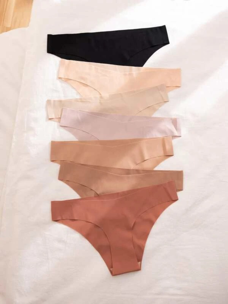 Pack Of 7 Solid No Show Panty Set