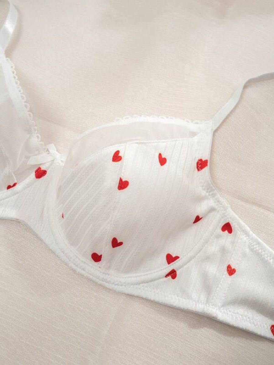 Printed Design Underwire Bra