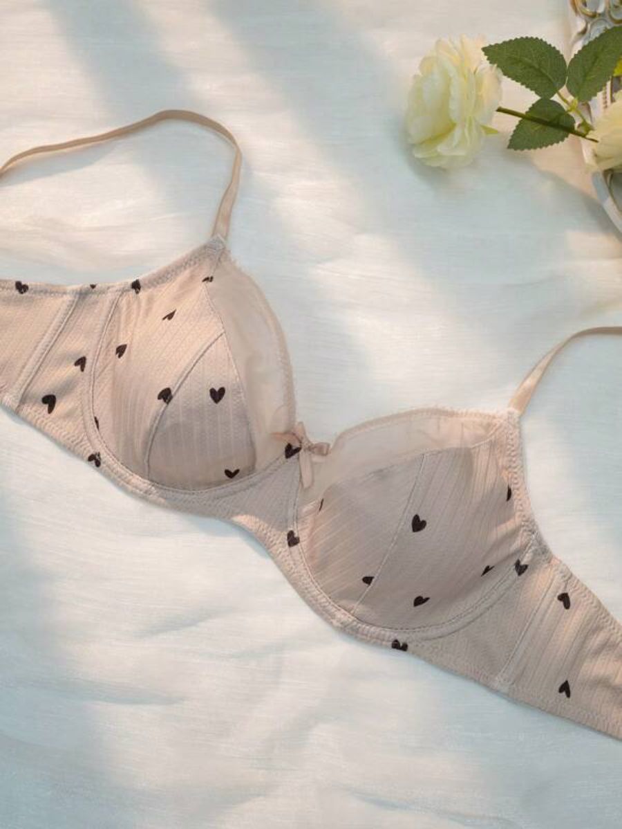 Printed Design Underwire Bra