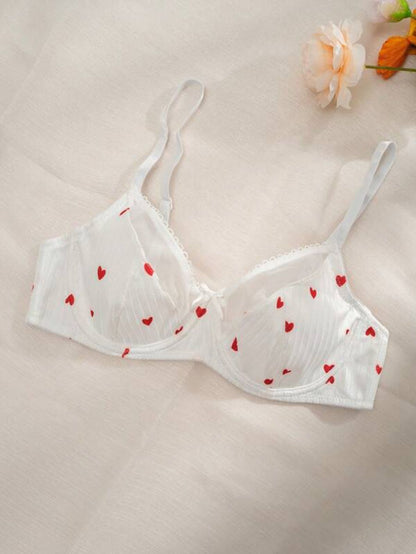 Printed Design Underwire Bra