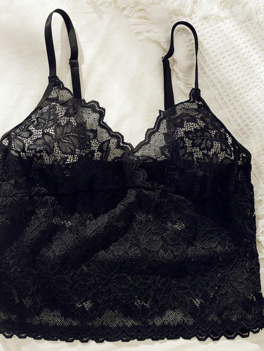 Scallop Trim Lace Lingerie Set