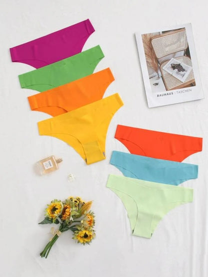 Set Of 7 Plain No Show Casual Panty L