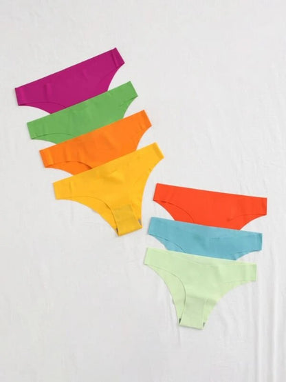 Set Of 7 Plain No Show Casual Panty