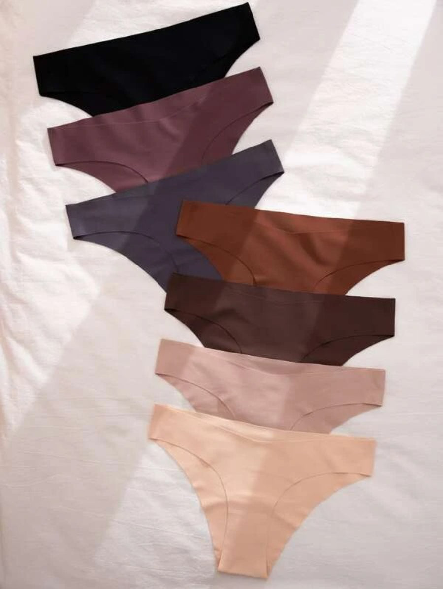 Set Of 7 Plain No Show Panty