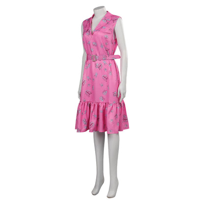 Sleeveless Printed Dress Cosplay Costume