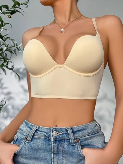 Solid Underwire Pattern Bra