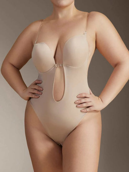 Solid Underwire Shapewear Bodysuit