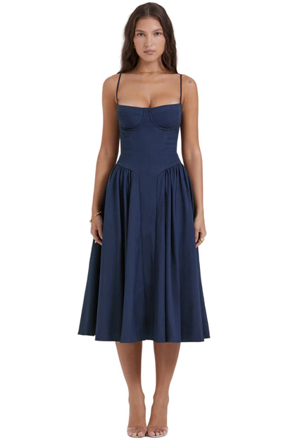 Elegant Designed Sundress Blue