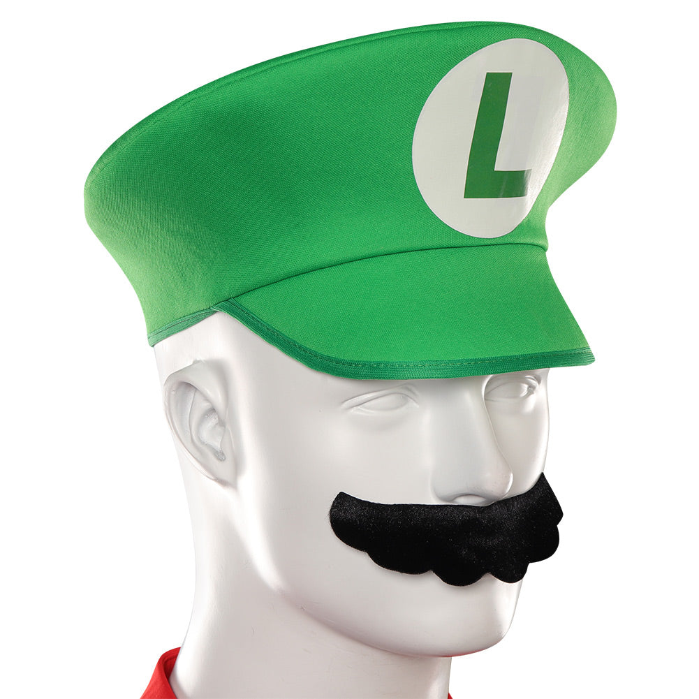 Super Mario Luigi Costume With Hat