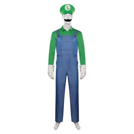 Super Mario Luigi Costume With Hat 3XL