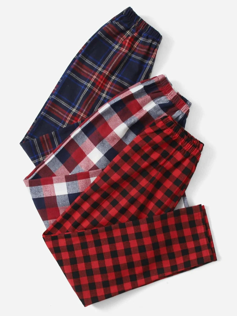 Tartan And Gingham Print Sleep Pants XXL