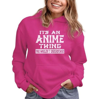 Vibrant Anime Themed Hoodie Pink